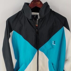 Vintage 90s PGA Tour Colorblock Golf Zip Up Windbreaker Jacket Multicolor Size L